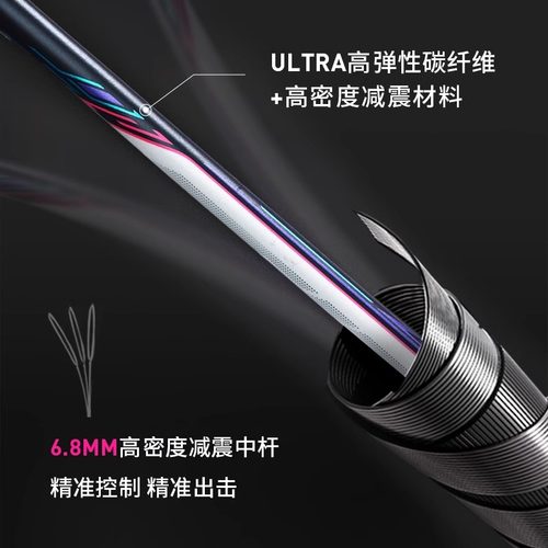 李宁官方旗舰正品羽毛球拍雷霆80light/90New战戟8000/9000单拍 - 图3