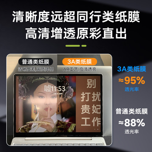 适用微软surfacepro9保护膜防眩光3A类纸膜平板写字膜surface go2/3屏幕膜画画surface book高清磨砂膜抗指纹 - 图0