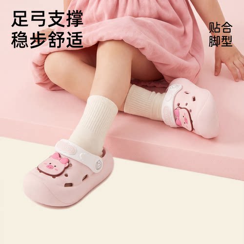 倍可安儿童拖鞋学步洞洞鞋女童婴幼儿宝宝卡通凉拖鞋夏季洗澡室内 - 图2