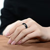 Authentic natural A-grade jadeite ink jade ring for men and women, ice jade ring, hand ornament, jade