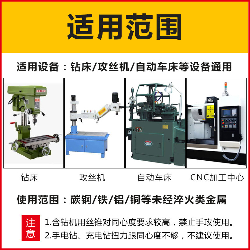 代替加长细牙丝攻M4M5M6M8M10M12*0.5x0.75*1.25加长100螺旋丝锥 - 图2