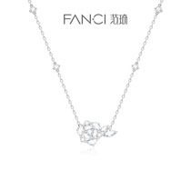 Fanci Fan Qi silver decoration (rose series) Rose about necklace light and luxurious and small crowddesign Fashion lock bone chain