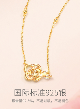 Fanci范琦925银玫瑰之语项链