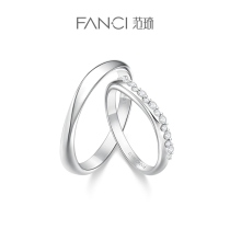 Fanci Fan Qi silver adorned with love for starring lovers to ring 925 silver small crowddesign ring birthday present to girlfriend