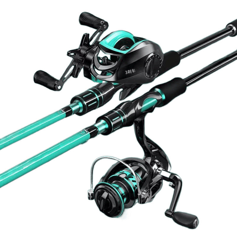 路亚竿碳素抛竿鱼竿水滴轮纺车轮单竿套装新手入门传统钓竿/炮竿