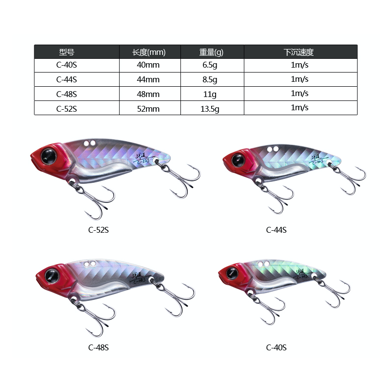 ewe美夏战逗逗VIB路亚饵白条色金属饵超远投亮片假饵翘嘴鲈鱼鳜鱼-图1