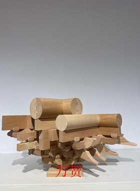 东阳木雕全实木榫卯拼装积木清式斗拱平身科柱头科角科鎏金斗教具