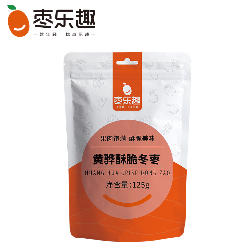 枣乐趣黄骅香酥脆冬枣125g无核脆枣特产红枣果干休闲即食网红零食