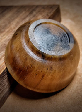 披毛犀文玩精品碗珍贵收藏品小摆件配件创意收纳黑金碗摆件