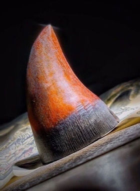 稀品保真披毛纯手工雕刻摆件镇宅