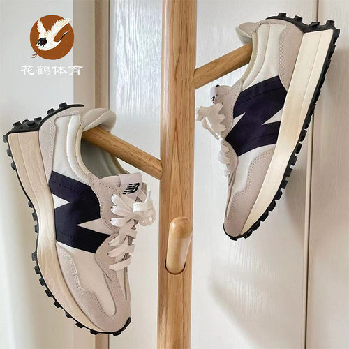 New Balance NB327系列元祖灰海盐灰复古低帮男女跑步鞋 MS327LAB - 图2