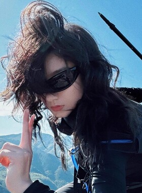 登山护目镜Y2K未来科幻鹰嘴太阳镜异形骑行墨镜赛博朋克凹造型潮