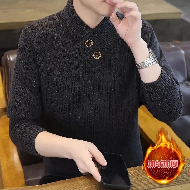 海灵百货服饰玟若秋冬男高档加厚长袖针织衫V领卫衣百搭时尚舒适,淘宝优惠券,粉丝福利购,淘宝优惠卷