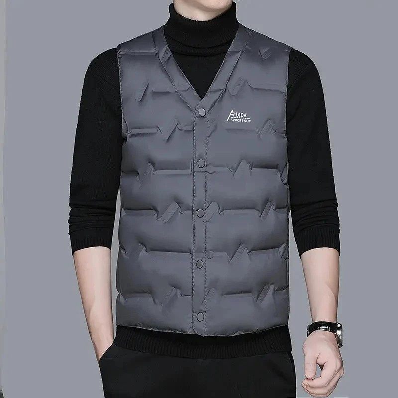 汇鑫严选奢品轻薄男羽绒马甲秋冬季V领坎肩中老年内穿贴身保暖背,淘宝优惠券,粉丝福利购,淘宝优惠卷