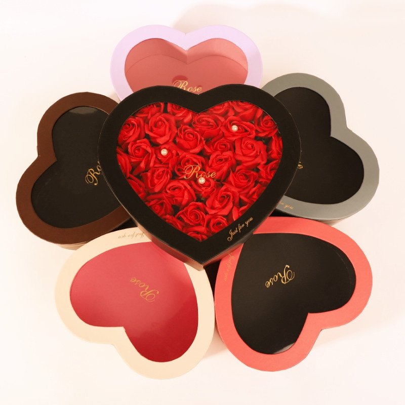 爱心礼品盒水晶心形套二礼盒鲜花水果开窗抱抱桶玫瑰香烟包装空盒,淘宝优惠券,粉丝福利购,淘宝优惠卷