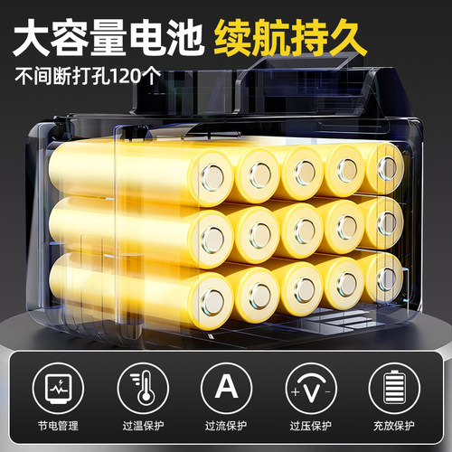 得力手电钻电动螺丝刀家用手枪钻小型锂电钻充电式打孔冲击工具 - 图1