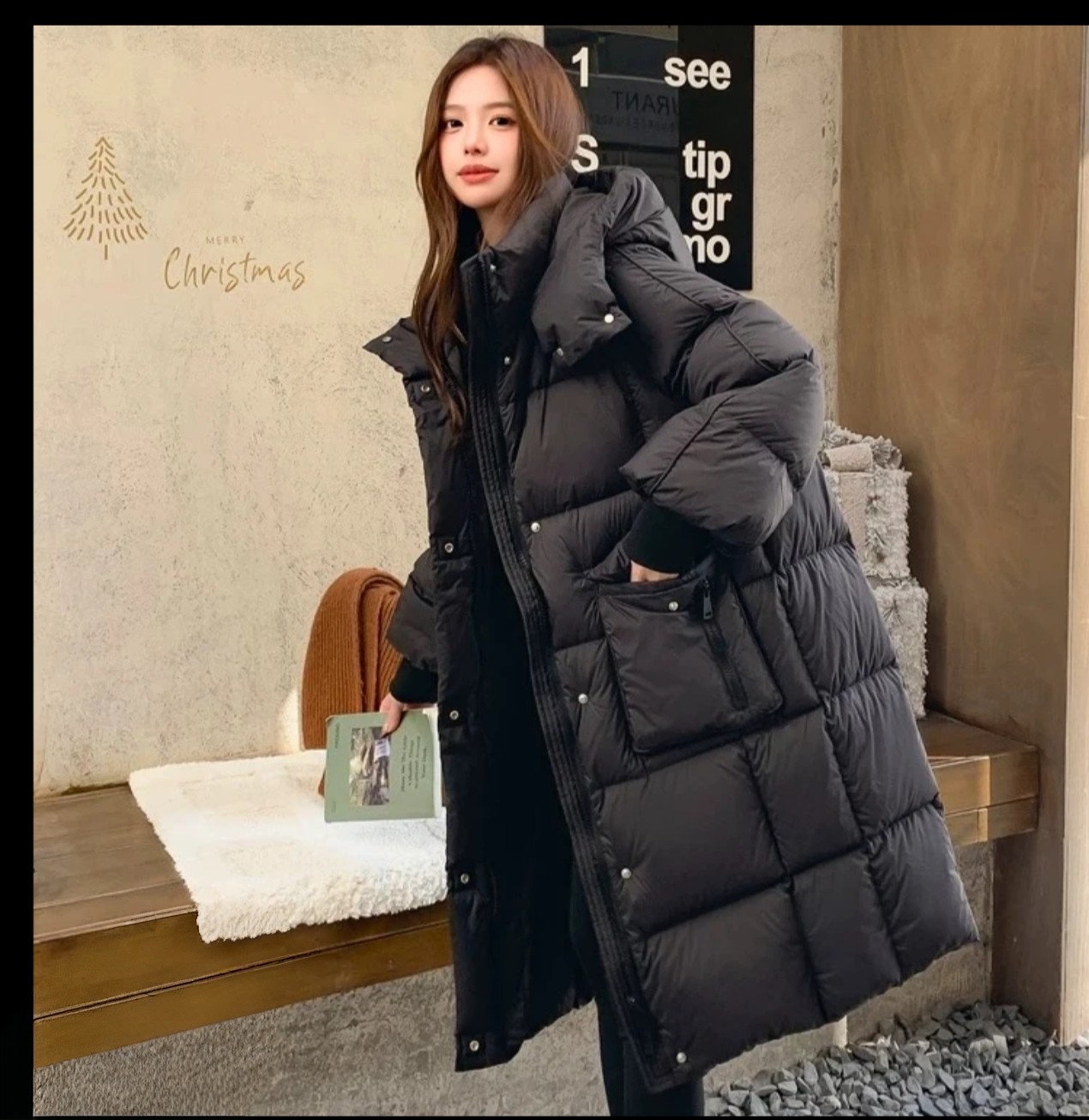2025年冬季新款韩版高品质大被子加厚宽松过膝百搭外套女,淘宝优惠券,粉丝福利购,淘宝优惠卷