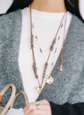 胶囊系列-爱心锁串珠项链