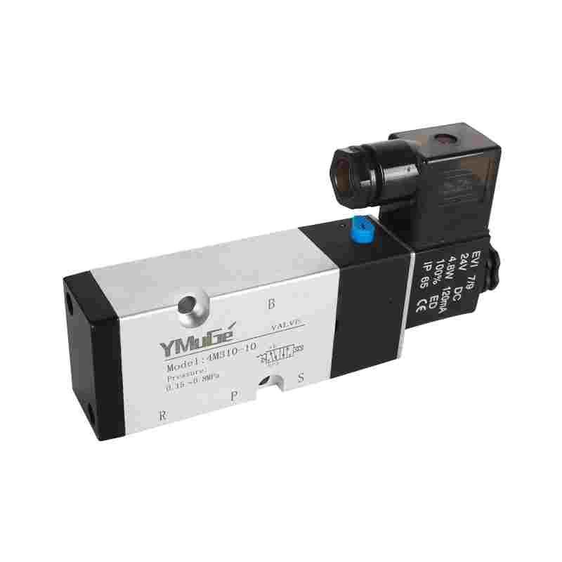 二位五通板式电磁阀4M210-08/4M310-10气动贴面蝶阀气缸换向阀24V - 图3