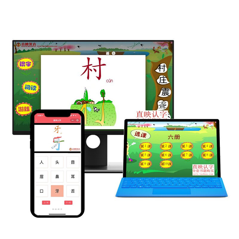 直映认字正版教材全12本学前幼儿园宝宝识字卡片图直映教育识字书培训早教机构识字启蒙全套看图识字阅读识字动画片认字教材批发