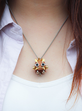 【十二生肖】 赛博蒸汽朋克风项链摆件猪龙年桌面手办生日礼物