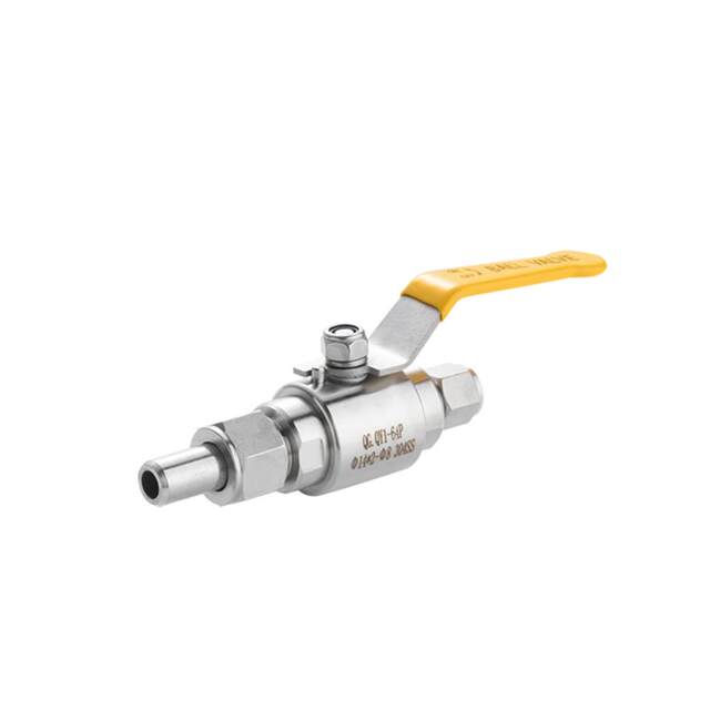 304 stainless steel welding ferrule gas source ball valve Q21F-64P high pressure union QGQY1 butt welding instrument external thread