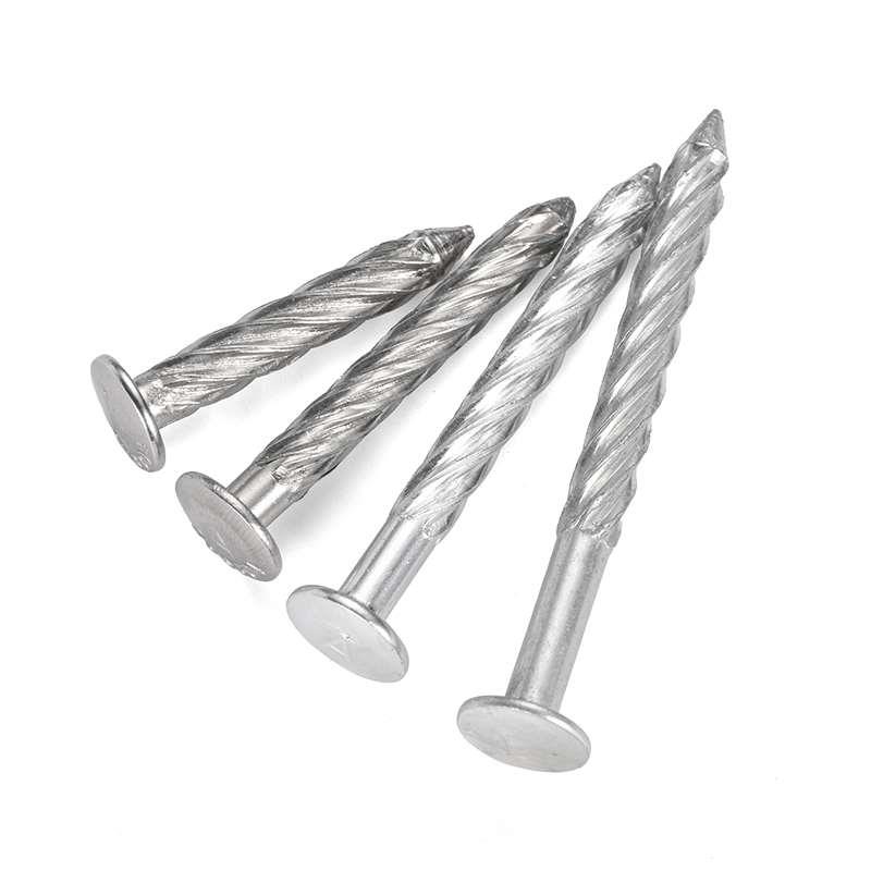 不锈钢螺纹钉圆头防盗网固定钉麻花钉钢钉水泥钉压爆螺纹钉M8 - 图0