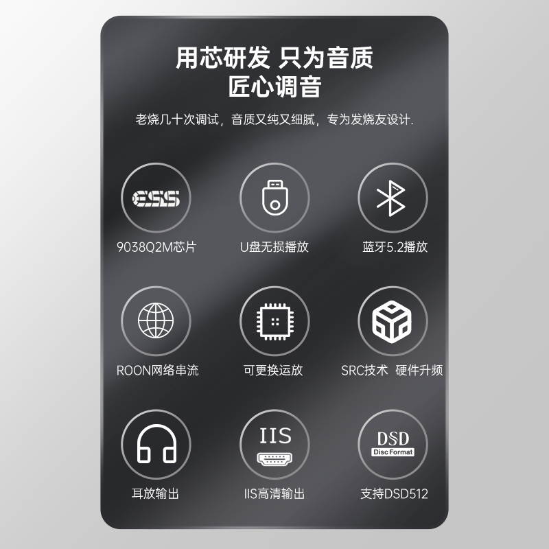 师旷/D100ProHIFI发烧播放器蓝牙5.2数字转盘DLNA网路串流无失真D - 图0