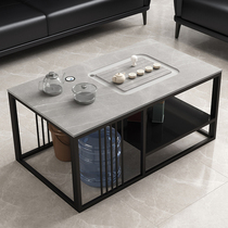 Rock plate Gongfu tea Several office tea desk with boiling water function Guests reception room Modern Italian style minimalist tea table