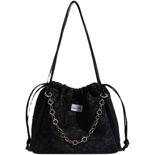 Небольшая дизайнерская цепь, сумка на одно плечо, изысканный стиль, в цветочек