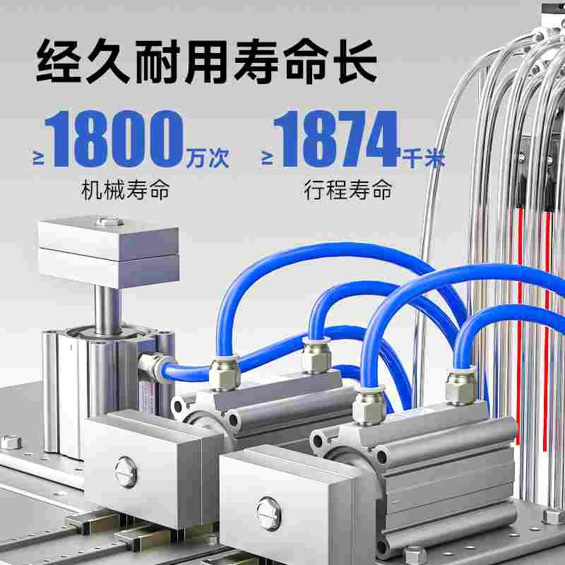 台氣山耐斯CQ2B薄型气缸缸径12/16/20行程5/10/25/75/100/120/150 - 图1