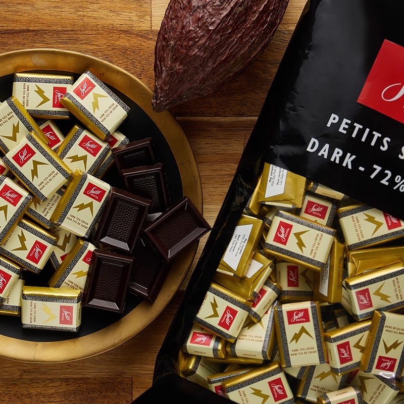 瑞士Swiss Delice进口狄妮诗可可脂牛奶72%可可黑巧克力婚礼喜糖 - 图0