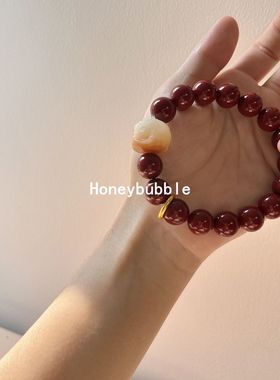 2023吉祥焦糖菩提俏色醒狮红色