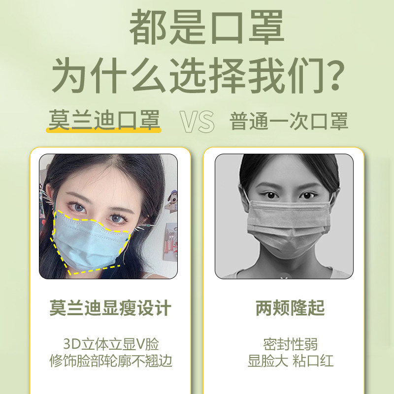2024新款网红口罩莫兰迪色系3d立体女士高颜值不花妆独立包装n95,淘宝优惠券,粉丝福利购,淘宝优惠卷
