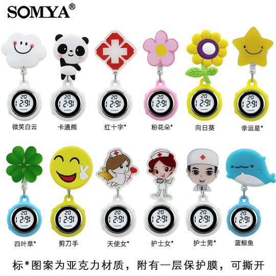 Somiya nurse electronic digital retractable wall clock