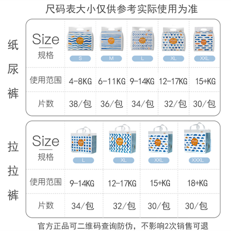 【码数可选】BEABA碧芭宝贝盛夏光年M/L/XL/XXL纸尿裤XXXL拉拉裤t_婴童尿裤
