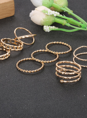 European and American simple joint combination ring欧美戒指