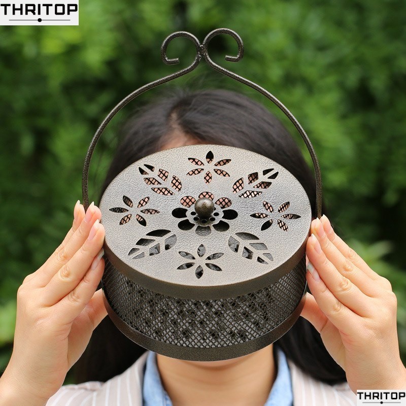 Wrouht iron mosquito-repellent incense plane coil holder-图2