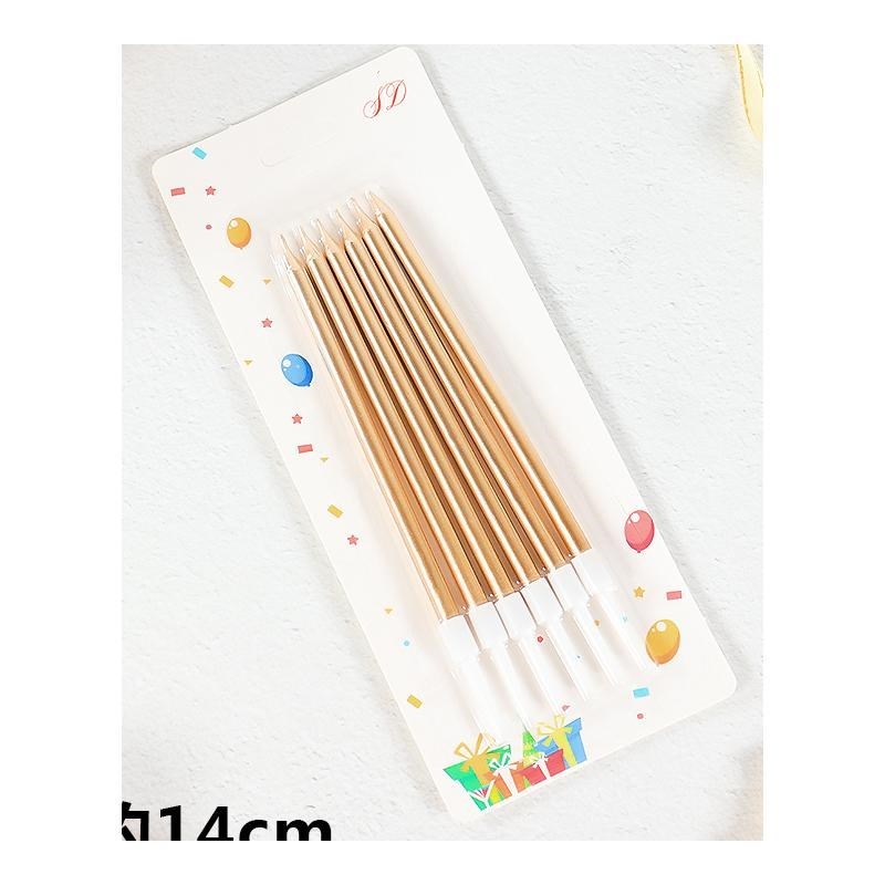 Cakelove 6 PCS golden long pencil cake candle safe flames ki - 图3