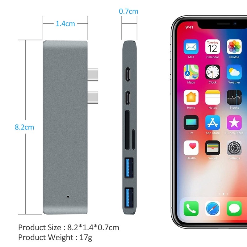 Thunderbolt 3 7In1 Type-C To Hdmi Docking Station Card Reade - 图2