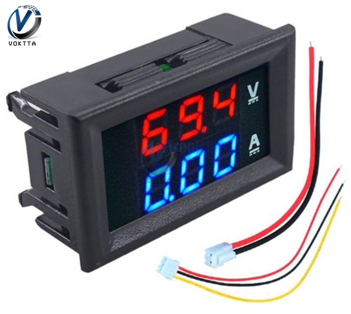 Mini 5 Wire M4430 Digital Voltmeter Ammeter DC 100V 200V 10A - 图3