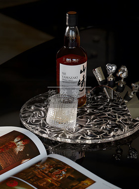 醒飘窗客厅装饰搭配餐厅酒器组合摆件托盘样板间酒具洋酒悠然家