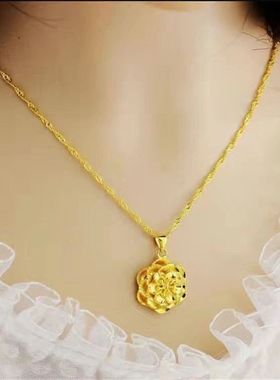 正品越南沙金项链女新款吊