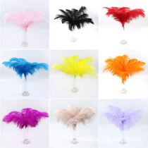 Natural ostrich wool tail hair 35-40cm decoration DIY handmade hump Feather Ornament Accessories Accessories Accessories Headwear