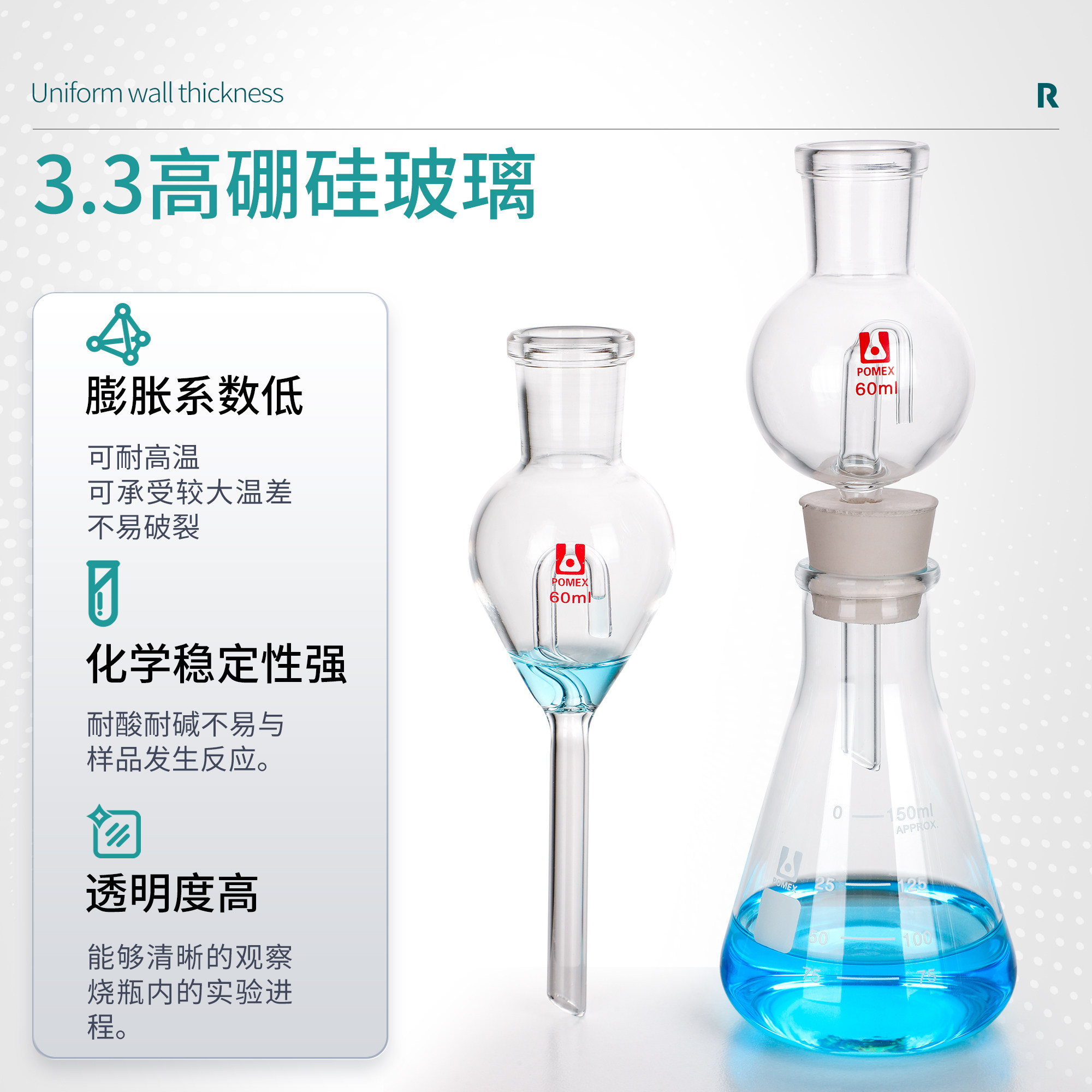 气体饱和漏斗60/100/150/250ml球形盖氏漏斗 玻璃液封管 梨形,淘宝优惠券,粉丝福利购,淘宝优惠卷