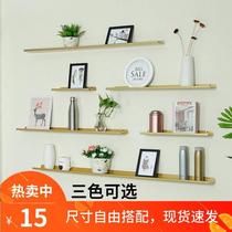 Nordic Golden Wall Shelf Living Room Bedroom Wall wall Wall Decoration Lined shelf Wall-mounted Shelf shelf