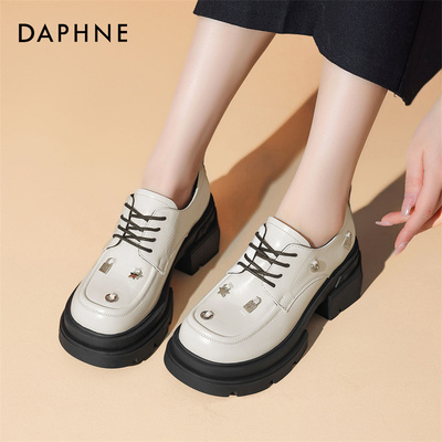 达芙妮女单鞋春秋新款乐福鞋