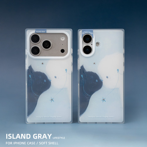 灰岛 鼻尖心动钻石方形手机壳 双层印花 适用于苹果iPhone17 16 15 14 ProMax 华为Mate60 pura70Pro原创设计 - 图1