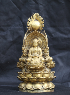 释迦摩尼佛家用摆件全铜客厅供奉