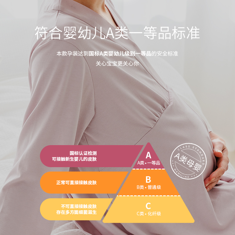 MAMILINE天丝莫代尔孕妇睡衣超柔月子服产后家居服夏季薄款4月5月 - 图1